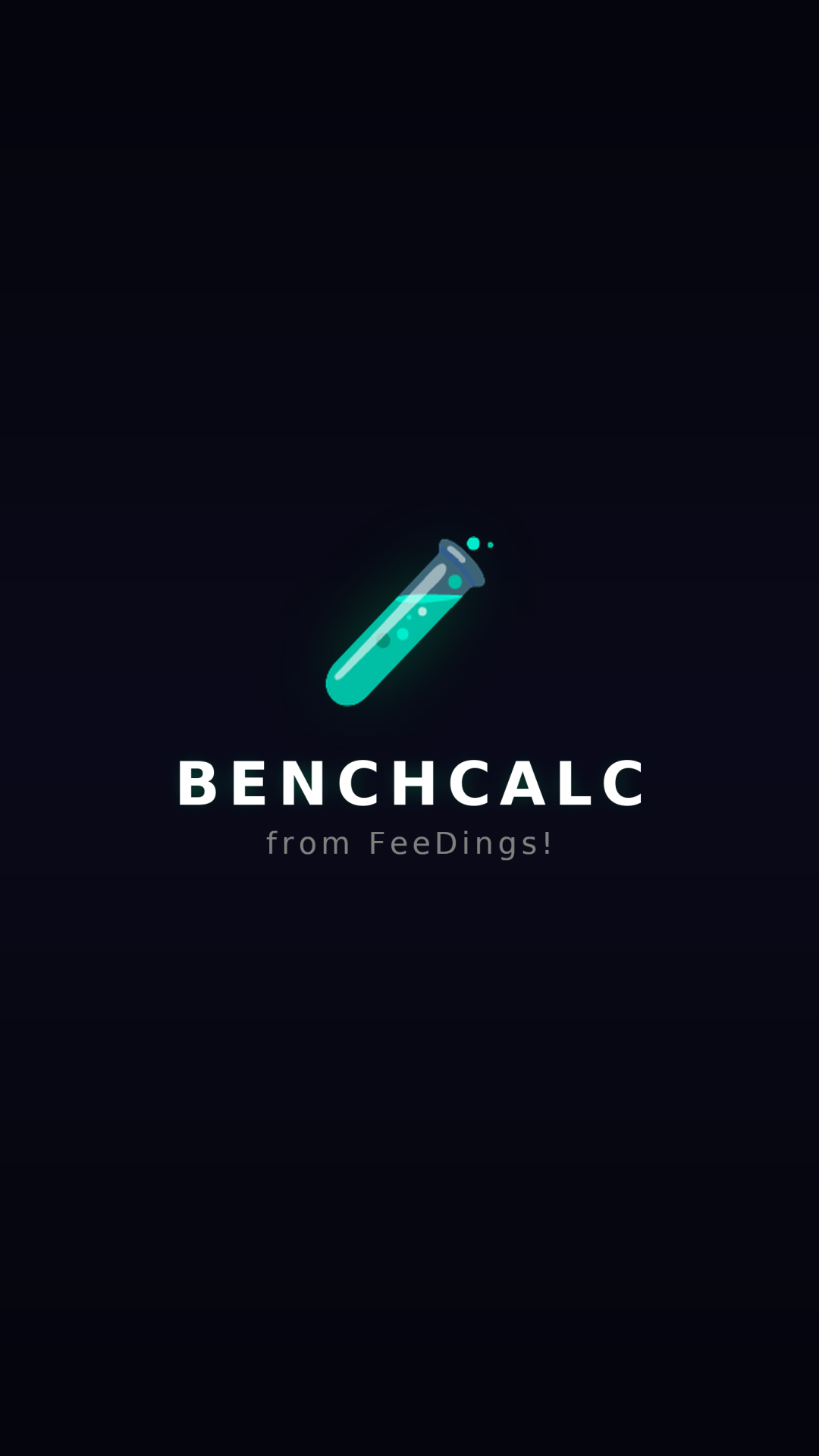 BenchCalc splash screen
