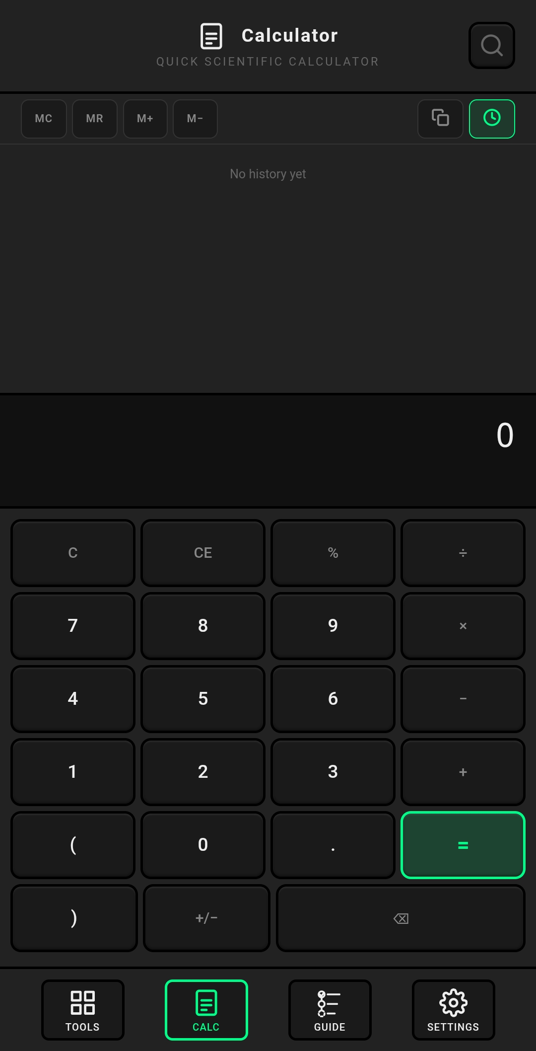 BenchCalc calculator